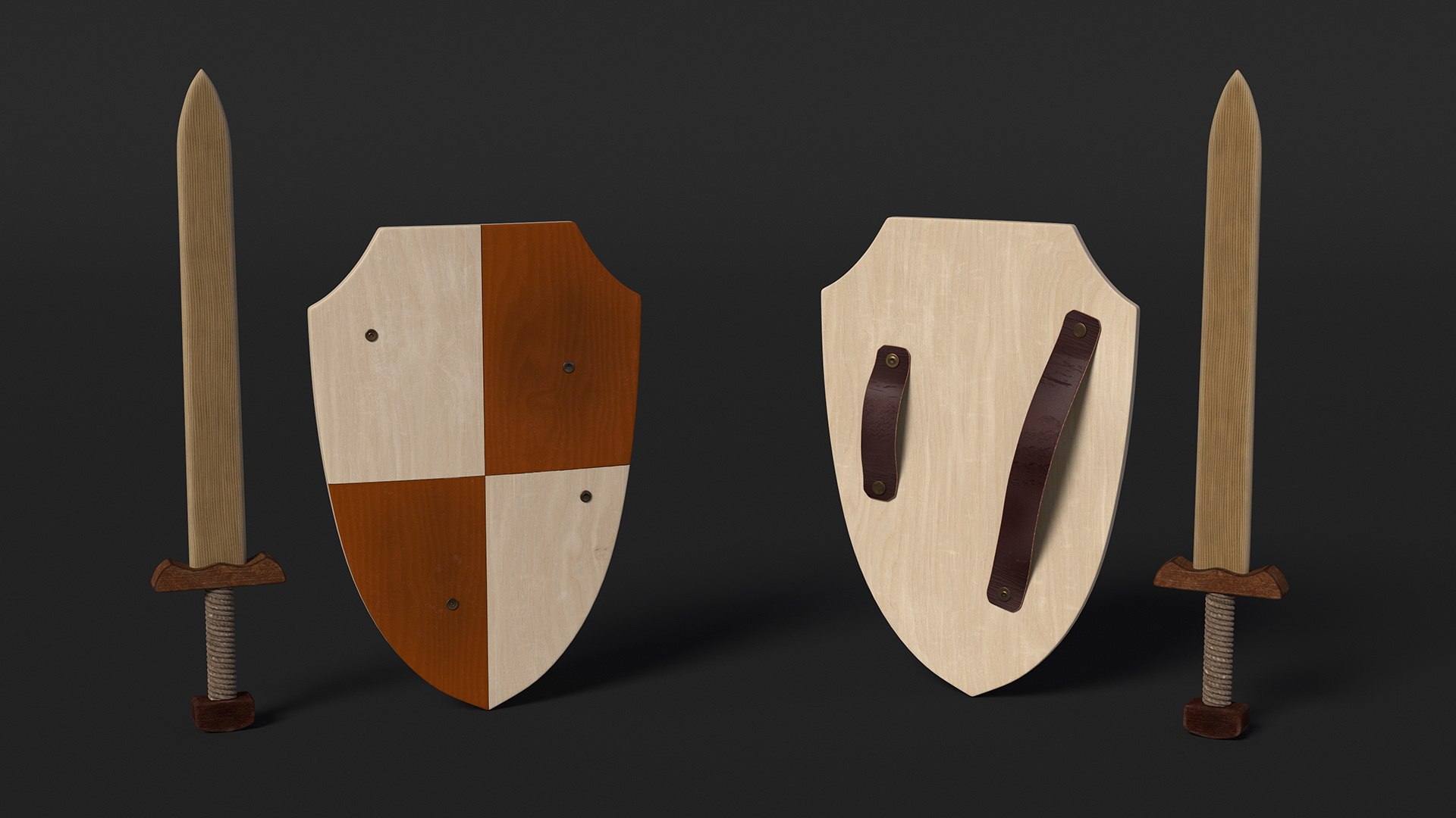 3D Toy Wooden Sword and Shield https://p.turbosquid.com/ts-thumb/Ey/vXALP5/BW/toywoodenswordandshield3dsmodel011/jpg/1711305916/1920x1080/fit_q87/2ebb389ff3469314a5c2865740f4521bee448d4e/toywoodenswordandshield3dsmodel011.jpg