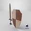 Toy Wooden Sword and Shield