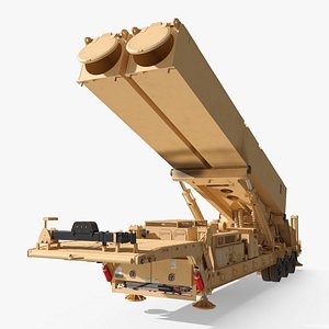 LRHW Missile Launcher Deployed with Supports Rigged for Cinema 4D