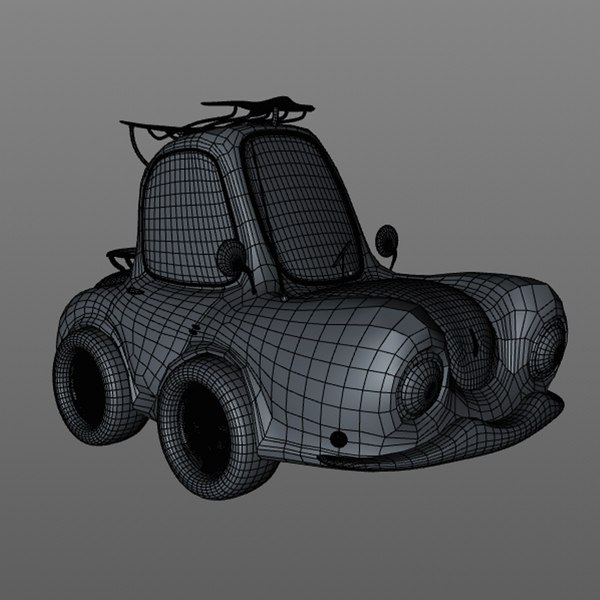 cartoon car 3d 3ds