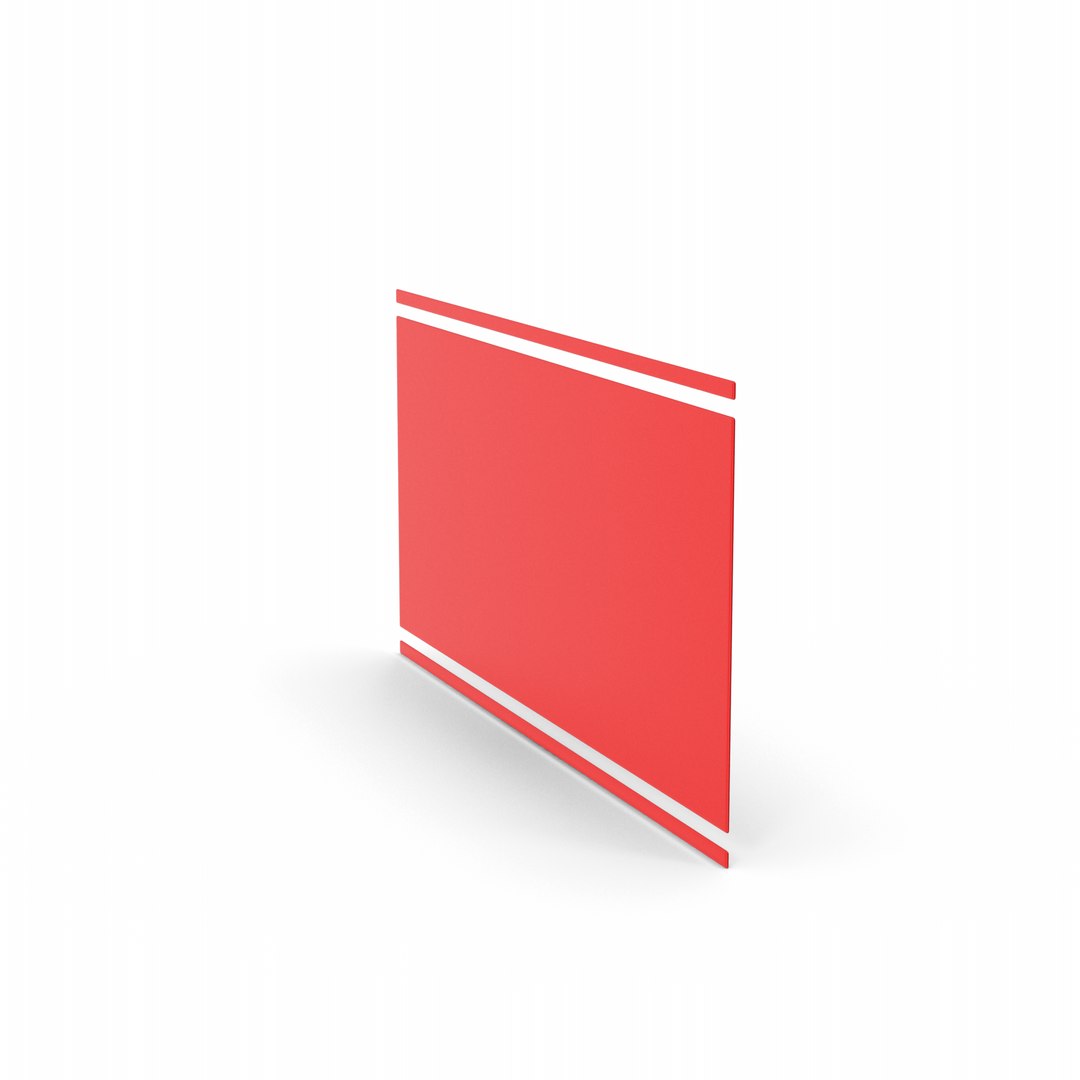 Red Banner Tag Model - TurboSquid 2019781