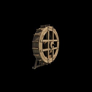 Watermill wheel 02 3D model