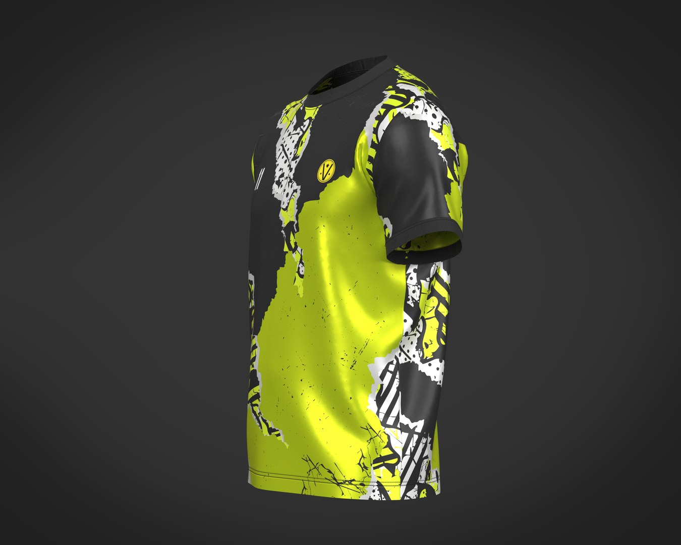 Soccer Football Neon yellow with black Jersey Player-11 model - TurboSquid  2039227