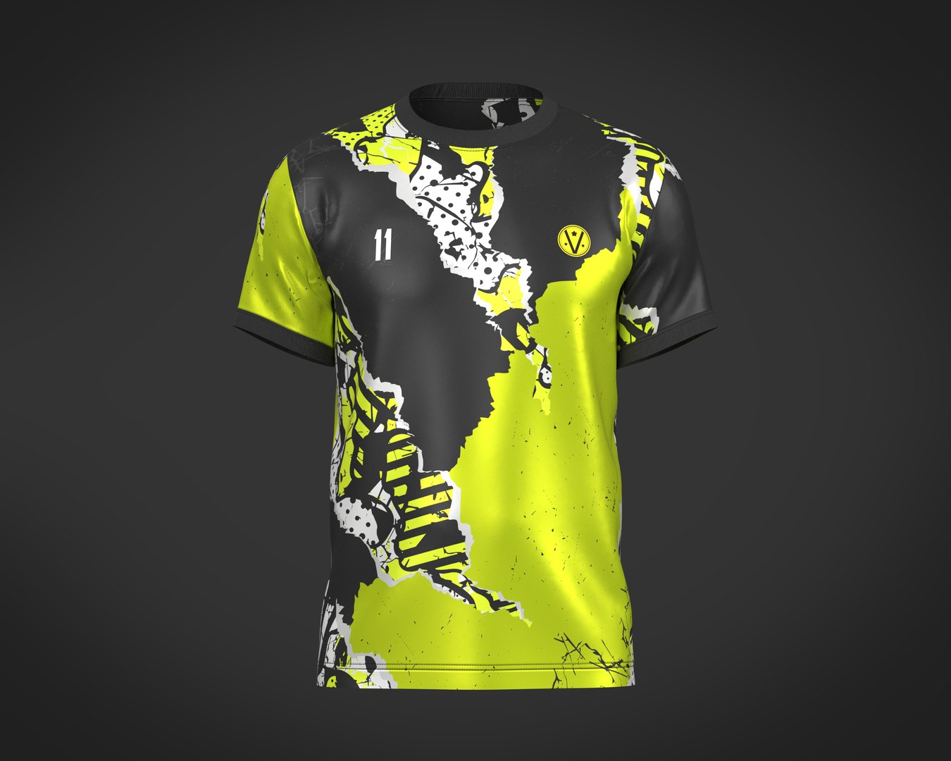 3D Soccer Football Golgen yellow with black Jersey Player-11 - TurboSquid  2038233