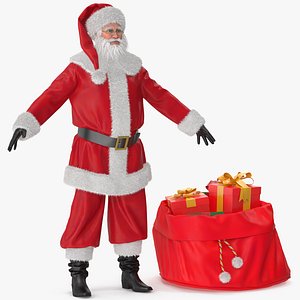 Santa Claus with Open Bag