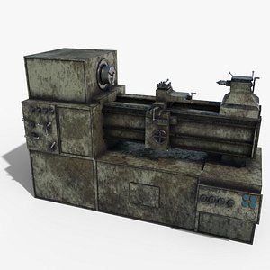 Factory Lathe Machine 3D model