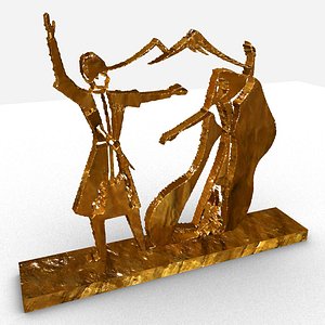 armenian dance sculpture 3D model