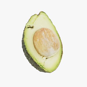Half Avocado with Kernel - 3D Scan
