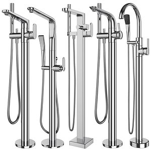 Free standing bath mixers Grohe and Ideal standard set 131 3D model