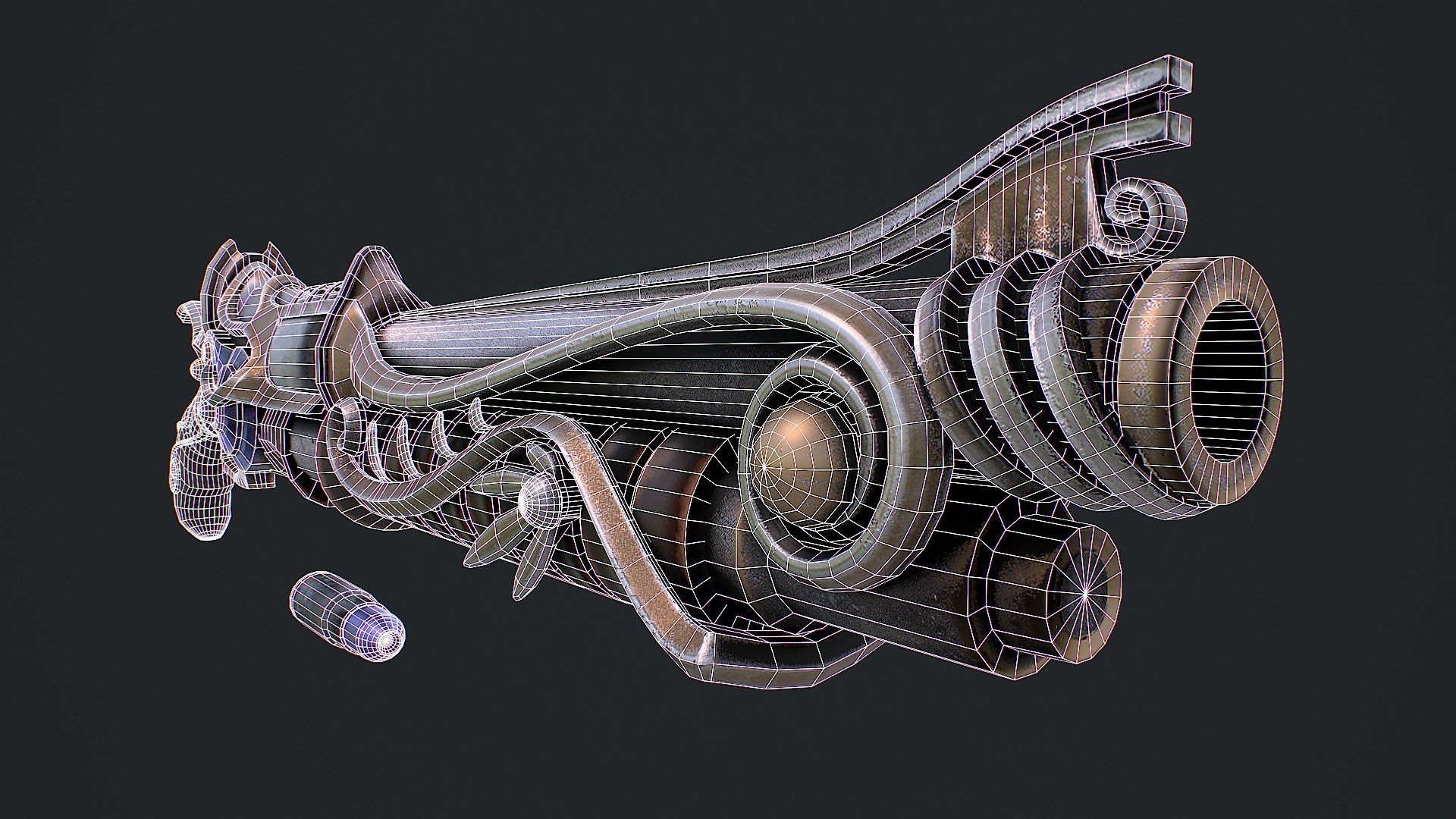 3D Fantasy Rifle 1 3D Model - TurboSquid 2115539