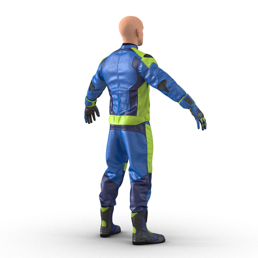 3d motorcycle rider generic