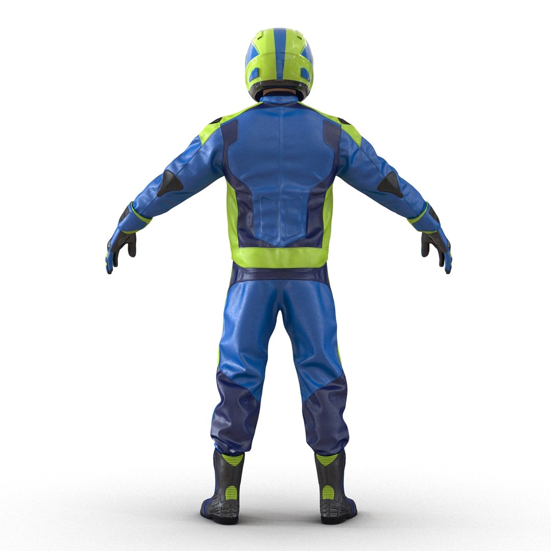 3d motorcycle rider generic