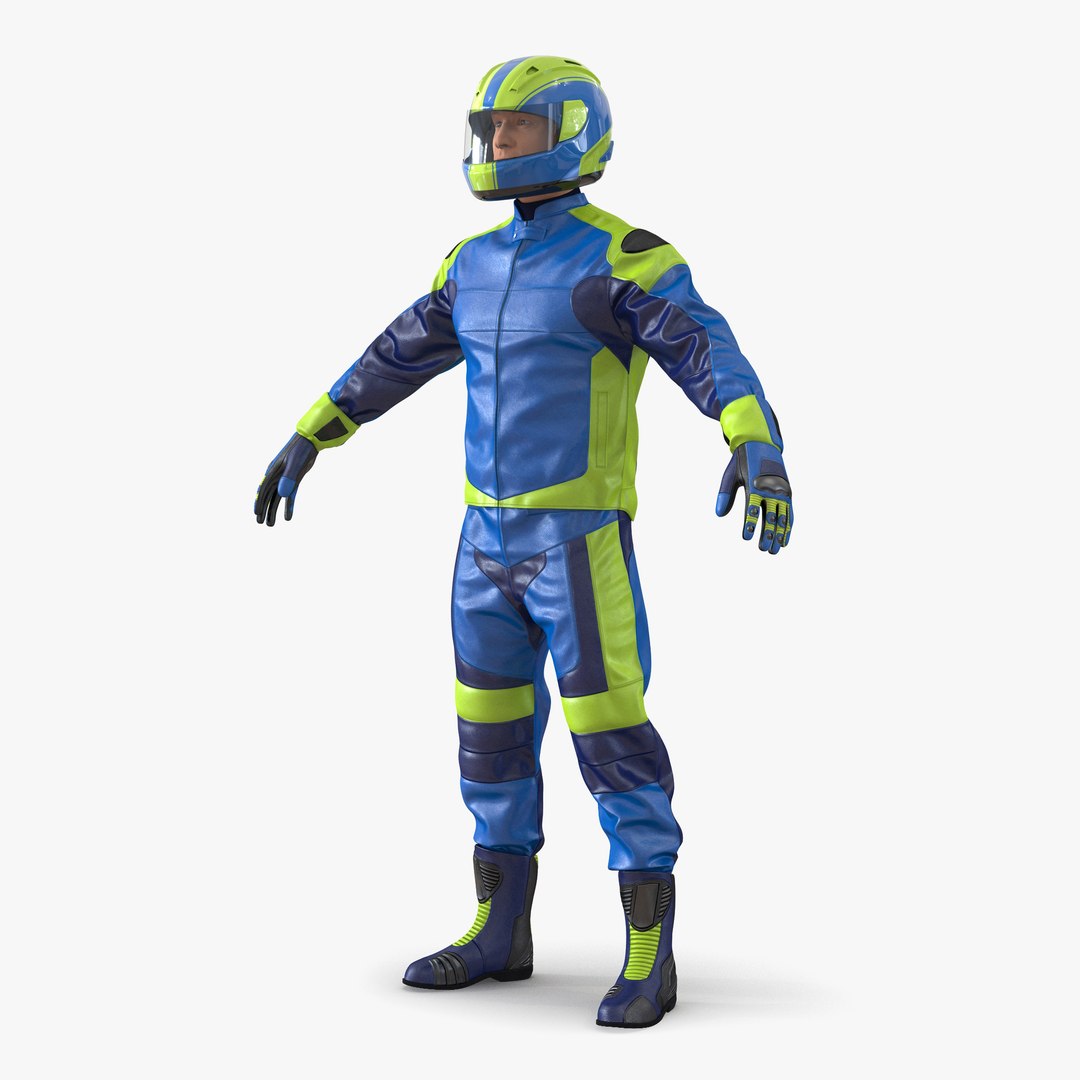 Motorcycle Rider Generic 3D Model 3D model preview