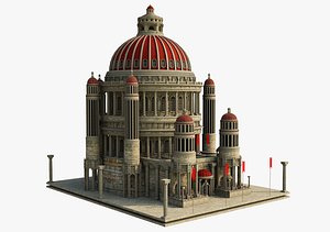 3D Fantasy Dome Castle model