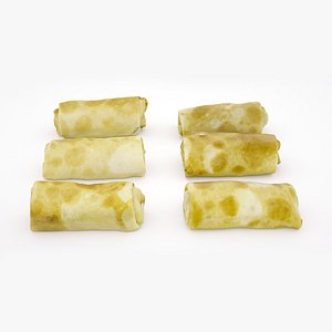 6 Pancakes with Filling 3D model