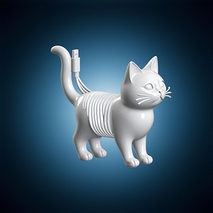 Cat Cable Manager 3D Print Model