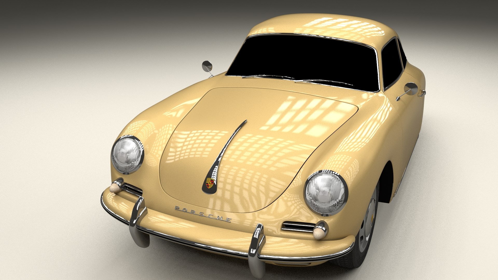 porsche 356 3d obj