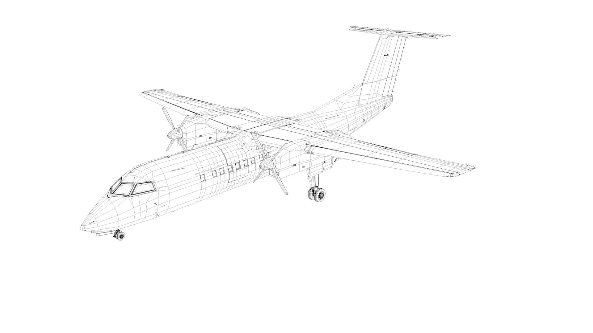 ANA WINGS Bombardier De Havilland Canada DHC-8 Q300 Dash 8 L1681 