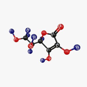 vitamin c-molecular 3D model