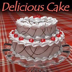 Delicious Cake with cherries