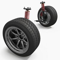 Coil Suspension Wheel with Directional Tire