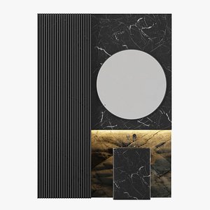 MODERN - Black Marble Bathroom 3D