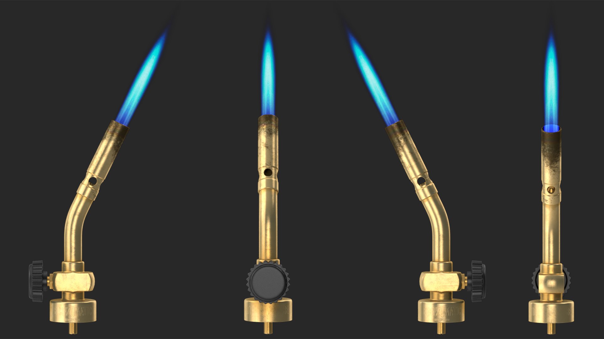 3D Pencil Tip Propane Torch Head With Flame - TurboSquid 1788451