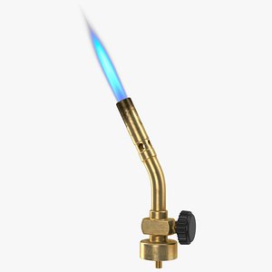 3D Pencil Tip Propane Torch Head with Flame