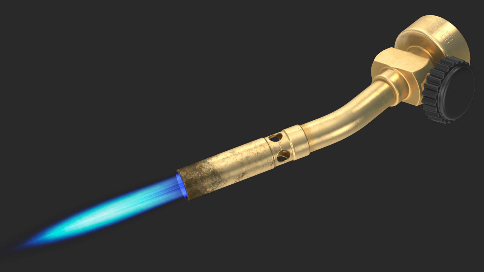 3D Pencil Tip Propane Torch Head With Flame - TurboSquid 1788451