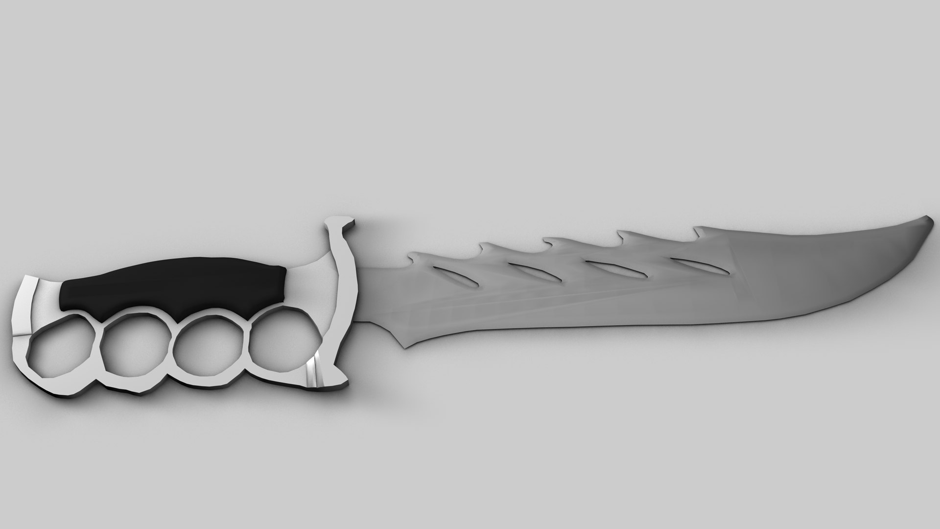 3d Brass Knuckles Knife Model