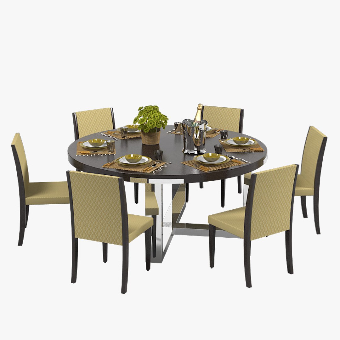 3d misuraemme dining table set model