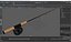 3D Fishing Rod with Cork Handle model
