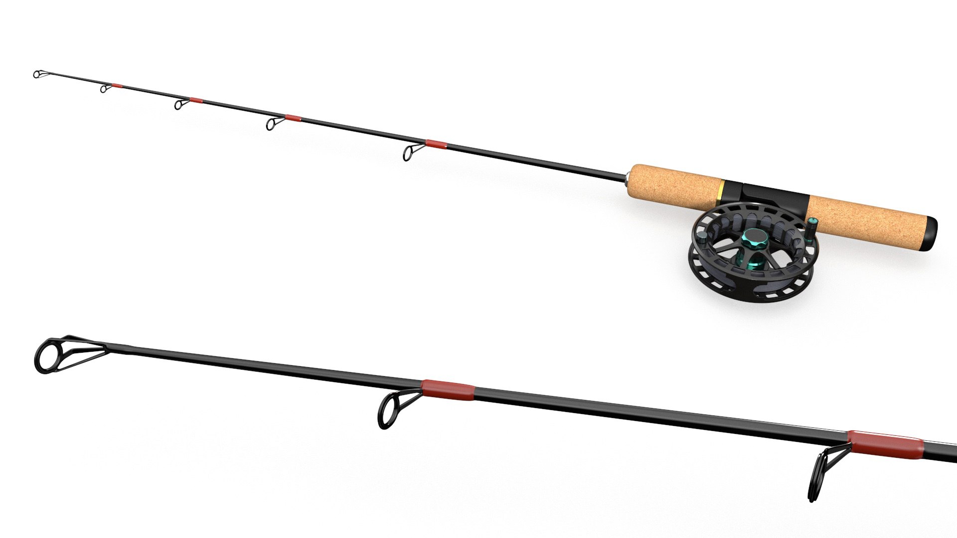 3D Fishing Rod With Cork Handle Model - TurboSquid 2391788