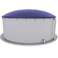 Biogas Plant  Low Poly 8