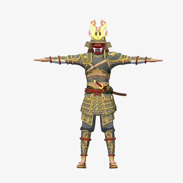 modelo 3d Personaje samurái masculino - Personaje de anime - TurboSquid ...