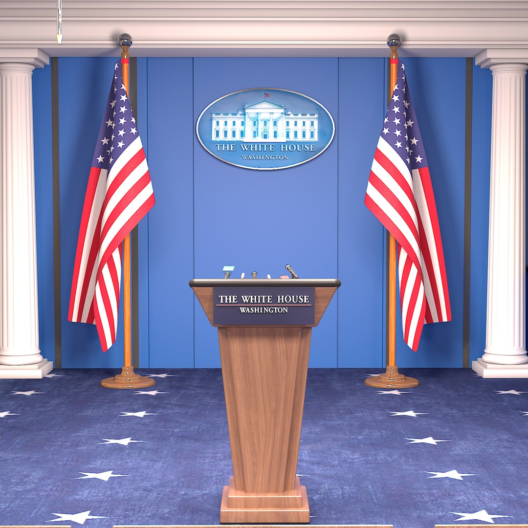 3d White House Press Room - Turbosquid 2145262