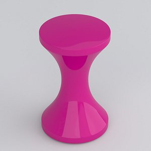 3D Tam Tam Pop Stool plastic pink