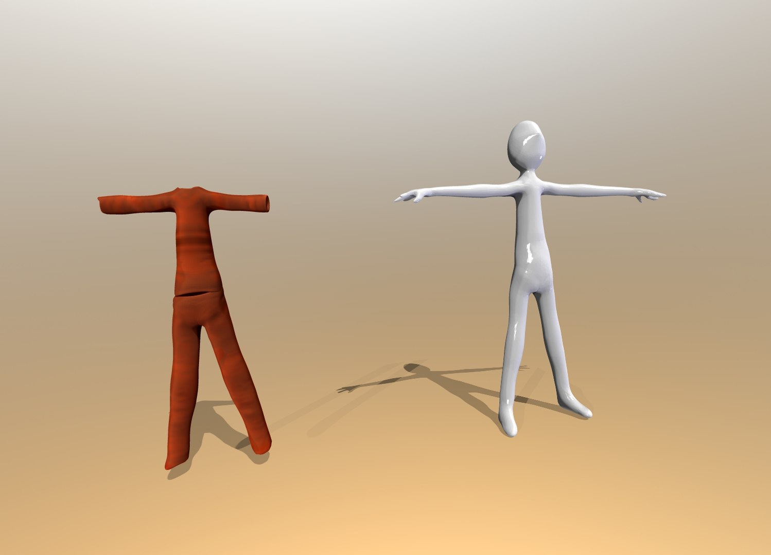 rigged stick figure 3d model