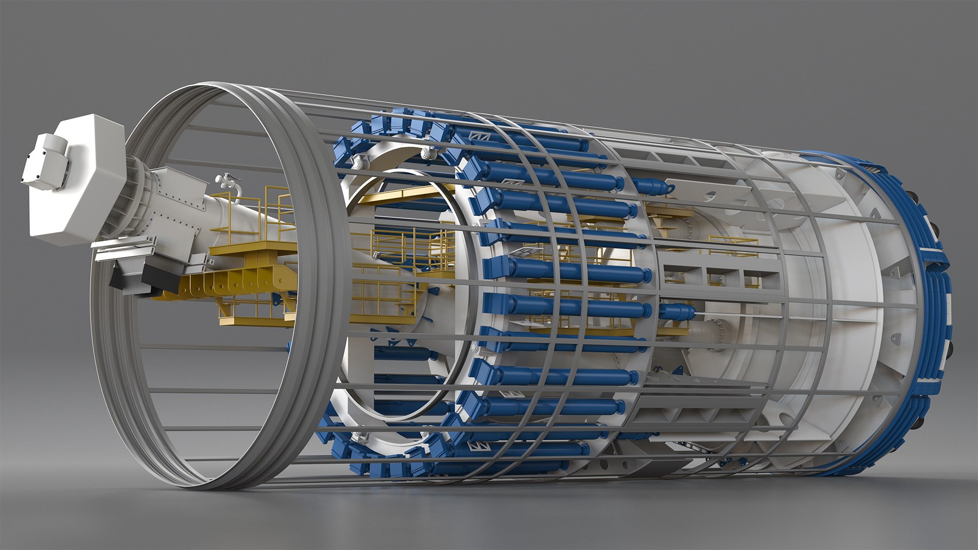 Tunnel Boring Machine Cutterhead 3D model preview