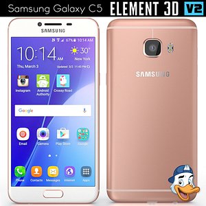 3d samsung galaxy c5 model