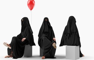 3D character arab woman