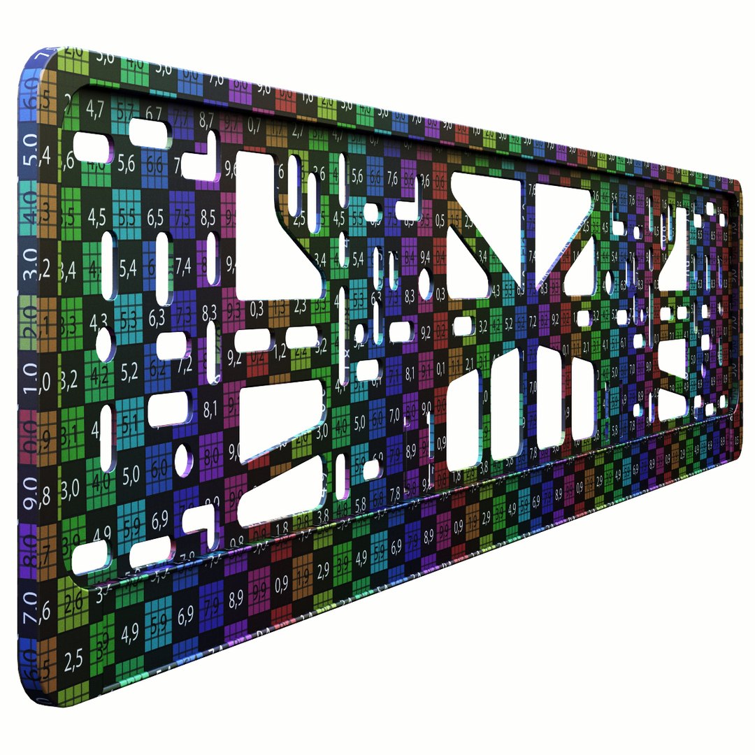 Frame Car Number 3D Model | 1144864 | TurboSquid