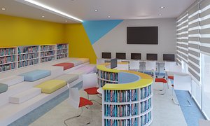 School Library Interior Design