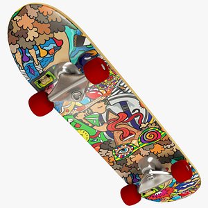 3D skateboard modelled