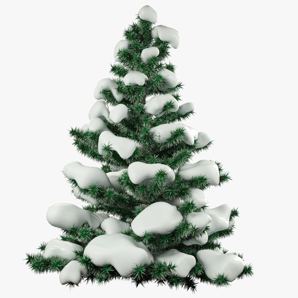 snow fir tree 3d max