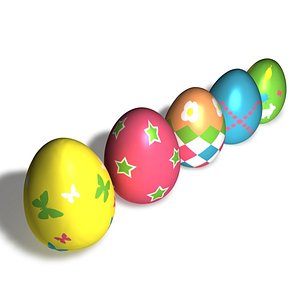 3d 5 easter eggs model