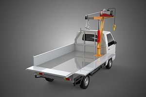 DROP SIDE CRANE HOIST ELECTRIC WINCH LOAD BED GATE PICKUP TRUCK 3D model