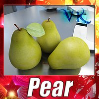 Photorealistic Pear + High Resolution Textures