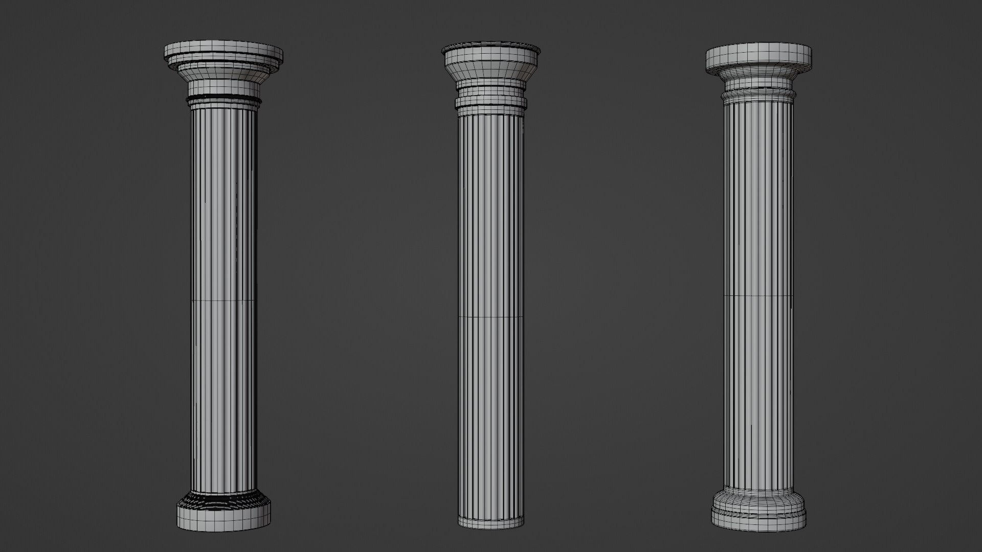 Greek and Roman Columns 3D https://p.turbosquid.com/ts-thumb/F0/NtXW7d/CZ/allcolumnswireframe1/png/1789412133/1920x1080/fit_q87/e88e6ab11fff3ef38a76c67135262a9fad863df4/allcolumnswireframe1.jpg