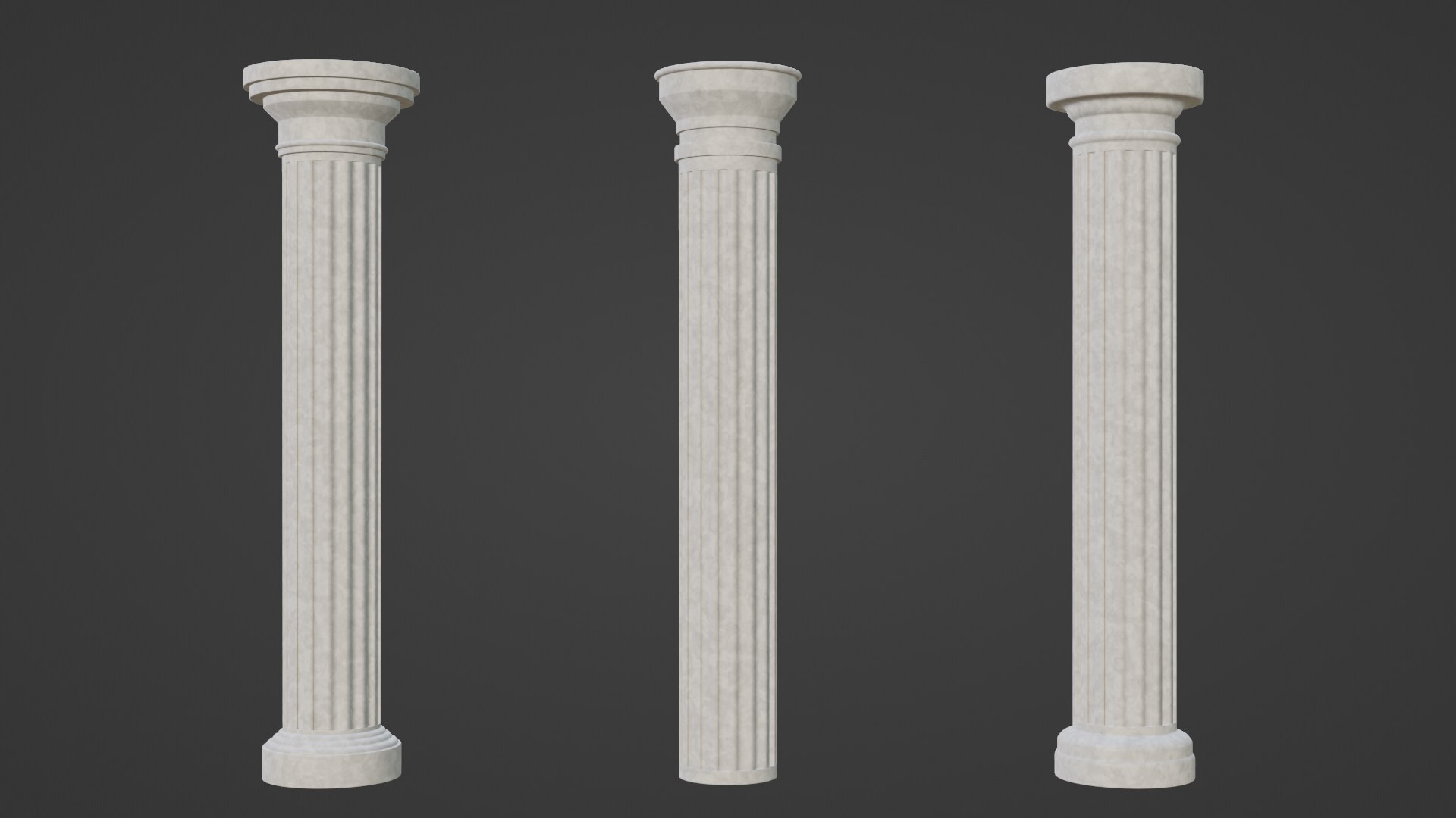Greek and Roman Columns 3D https://p.turbosquid.com/ts-thumb/F0/NtXW7d/ph/allcolumns1/png/1789412127/1920x1080/fit_q87/66f8039250a9eb7ecda834aba519dcc41dd2f3bf/allcolumns1.jpg
